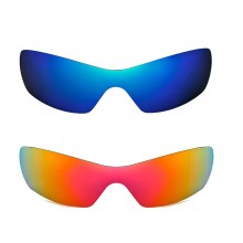 New Walleva Polarized Fire Red + Ice Blue Replacement Lenses for Oakley Dart Sunglasses
